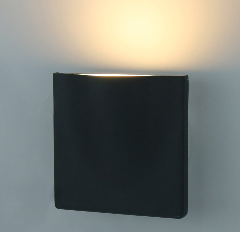 Уличный настенный светодиодный светильник 12*12 см Arte Lamp Tasca A8506AL-1GY, серый