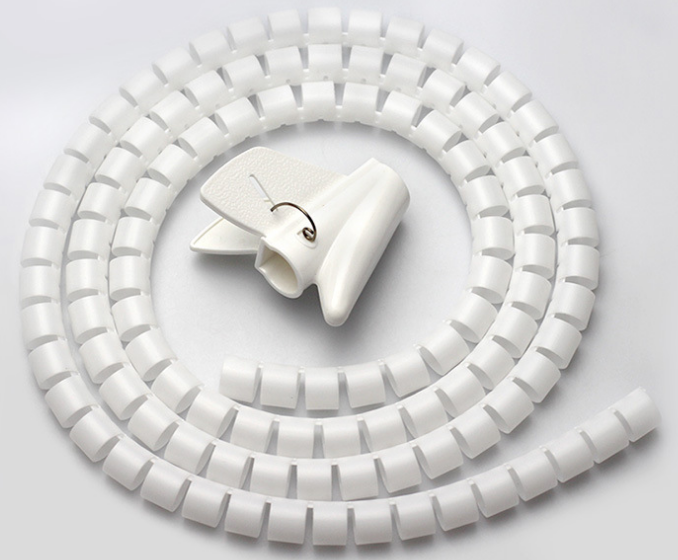 Donel Пластиковый органайзер для кабеля, диаметр 28мм, длина 20м, белый (без инструмента) DCO28W20