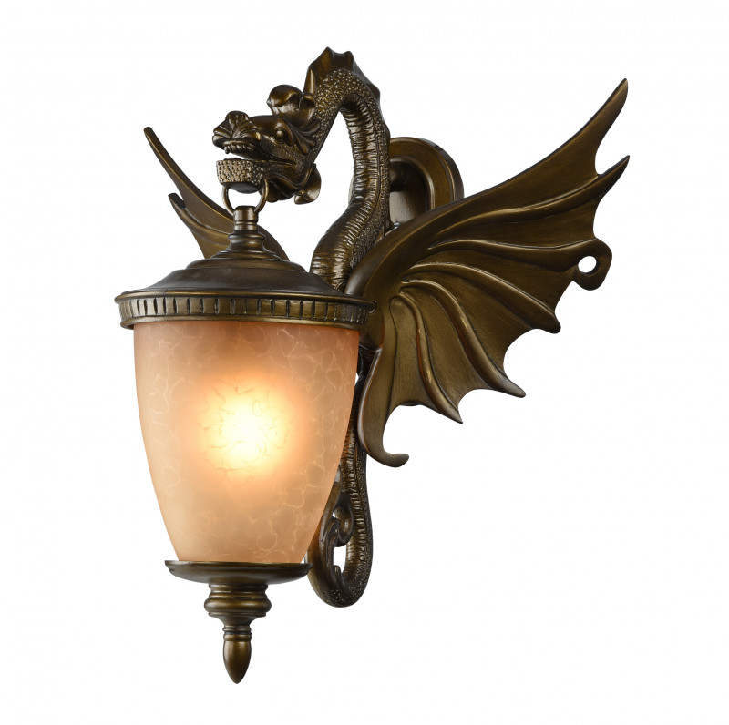 Уличный светильник Favourite Dragon 1717-1W, D340*W420*H490, металл и гипс, цвет коричневый