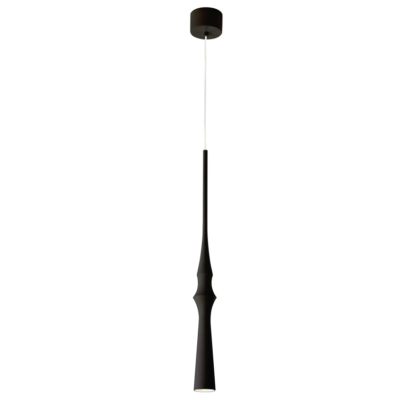 Подвесной светильник 6*180 см, 6W, Favourite Ipsam 4332-1P темно-серый, белый акрил