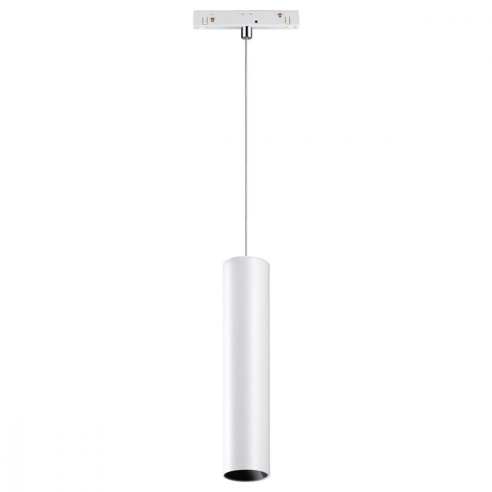 Трековый подвесной светильник для низковольтного шинопровода LED Novotech Flum 358425, 12W LED, 4000K, белый