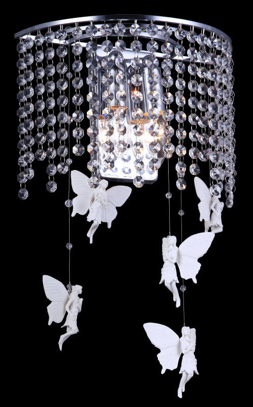 Бра Favourite Fairies 1165-2W, D150*W300*H450, хром, прозрачный хрусталь высшего качества, гипсовый декор