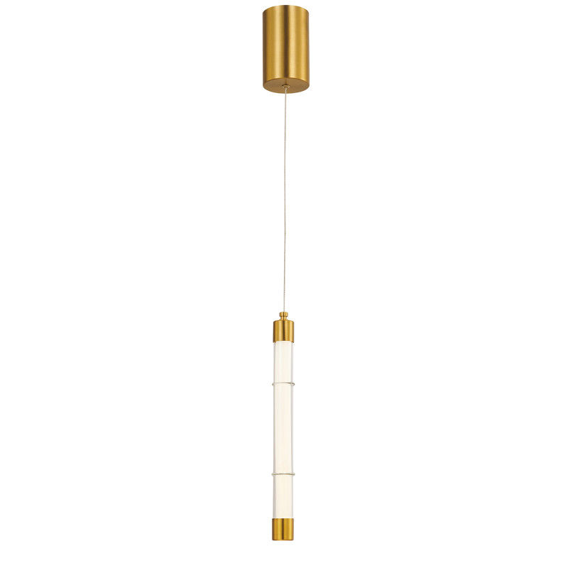 Подвесной светильник 3,5*151 см, 4W, Favourite Banche 4558-1P матовая латунь, белый акрил