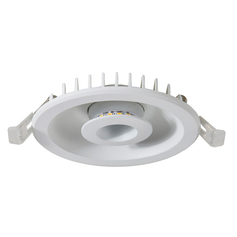 Встраиваемый светильник 12 см, 3W, 3000K, белый, теплый свет, Arte Lamp Sirio A7203PL-2WH, светодиодный