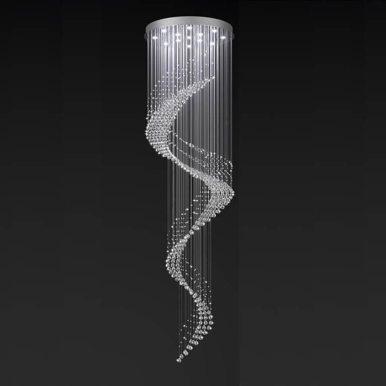 Потолочная люстра Newport 8213/300 Сlear crystal, хром, диаметр 80 см