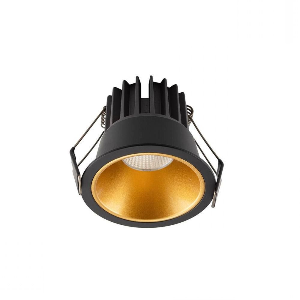 Встраиваемый светильник Denkirs DK4400-GB, 7W LED, 3000K, черный-золото