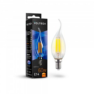 7017 Лампа светодиодная  Voltega Crystal 6W 580Lm 2800K E14