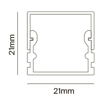 Алюминиевый профиль  Накладной 2000*21*21 мм Maytoni Technical Led Strip ALM007S-2M Белый, цена за штуку