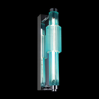 Светильник 33 см, 8W, 3000K, Maytoni Verticale MOD308WL-L9BL3K, хром голубой