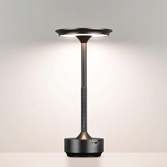 Настольная лампа 13*13*28 см, 1 LED*6W, 3000-5700 К, Odeon Light Tet-A-Tet, черный 5034/6TL