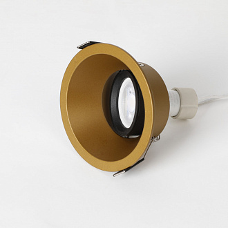 Врезной светильник Favourite Retro 2792-1C, D105*H95, врезной светильник, латунь в сочетании с черным, поворотный спот