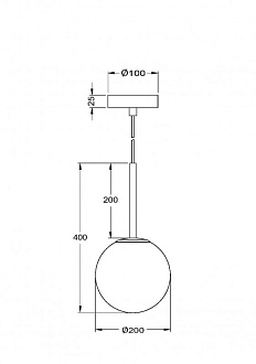 Светильник 20 см, Maytoni Basic form MOD321PL-01B1, черный