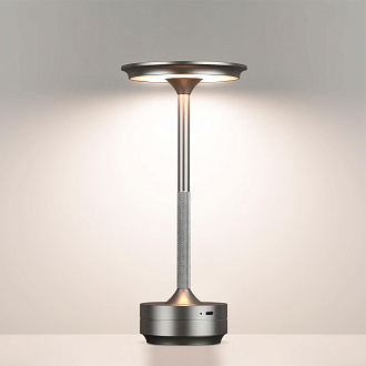 Настольная лампа 13*13*28 см, 1 LED*6W, 3000-5700 К, Odeon Light Tet-A-Tet, никель 5035/6TL