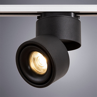 Трековый светильник Arte Lamp Arcturus A7716PL-1BK, черный, 13.7x10x10см, LED, 15W, 3000K, 1000Lm