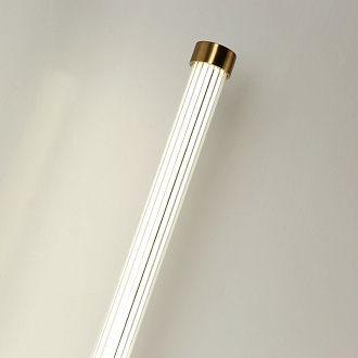 Бра Favourite Lignum 3057-1W, D100*W60*H600, золота, белый плафон цилиндрической формы из акрила