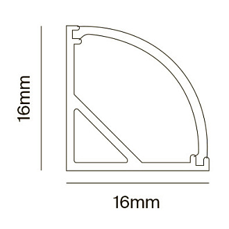 Алюминиевый профиль  Накладной 2000*16*16 мм Maytoni Technical Led Strip ALM008S-2M Серебро, цена за штуку