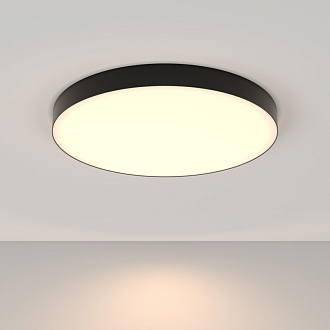 Накладной светильник 60*60*6 см, LED, 90W, 3000К, Maytoni Technical Zon C032CL-90W3K-RD-B черный