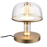 Настольная лампа 23*27,5 см, 12W, Favourite Flaska 4313-1T матовое золото и прозрачный акрил