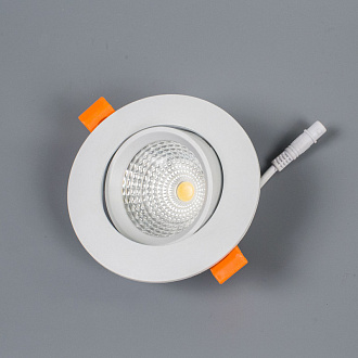 Встраиваемый светильник 8 см, 5W, 3000К Citilux CLD0055W Каппа, белый