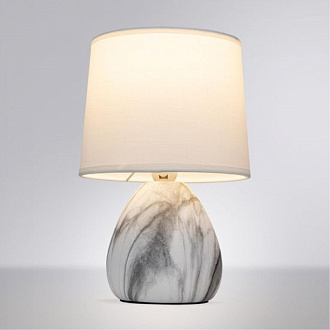 Настольная лампа 25 см, Arte Lamp WURREN A5016LT-1WH, белый-серый-керамика