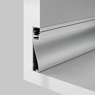 Алюминиевый профиль  Накладной 2000*80*18 мм для светодиодной ленты Maytoni Led strip Серебро ALM-8018-S-2M