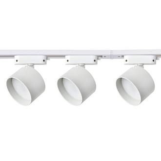 Потолочный светильник Favourite Imago 4025-3U, L2010*W82*H95, каркас белого цвета, в комплект трековой системы входят: 3 спота, шинопровод (2х1м) и коннектор, угол поворота до 120°