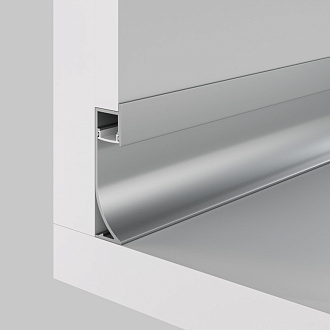 Алюминиевый профиль  Накладной 2000*53*13,8 мм для светодиодной ленты Maytoni Led strip Серебро ALM-5314-S-2M