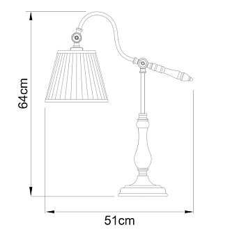Декоративная настольная лампа Arte lamp Seville A1509LT-1PB  полированная медь