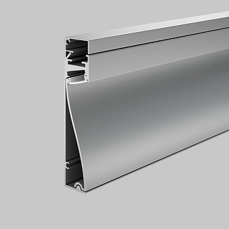 Алюминиевый профиль  Накладной 2000*80*18 мм для светодиодной ленты Maytoni Led strip Серебро ALM-8018-S-2M