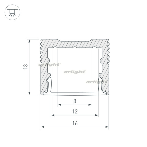 Профиль Arlight 032997 200*1,6*1,3 см. Цена указана за 2 метра. Продается кратно 2 метрам.  экран отдельно