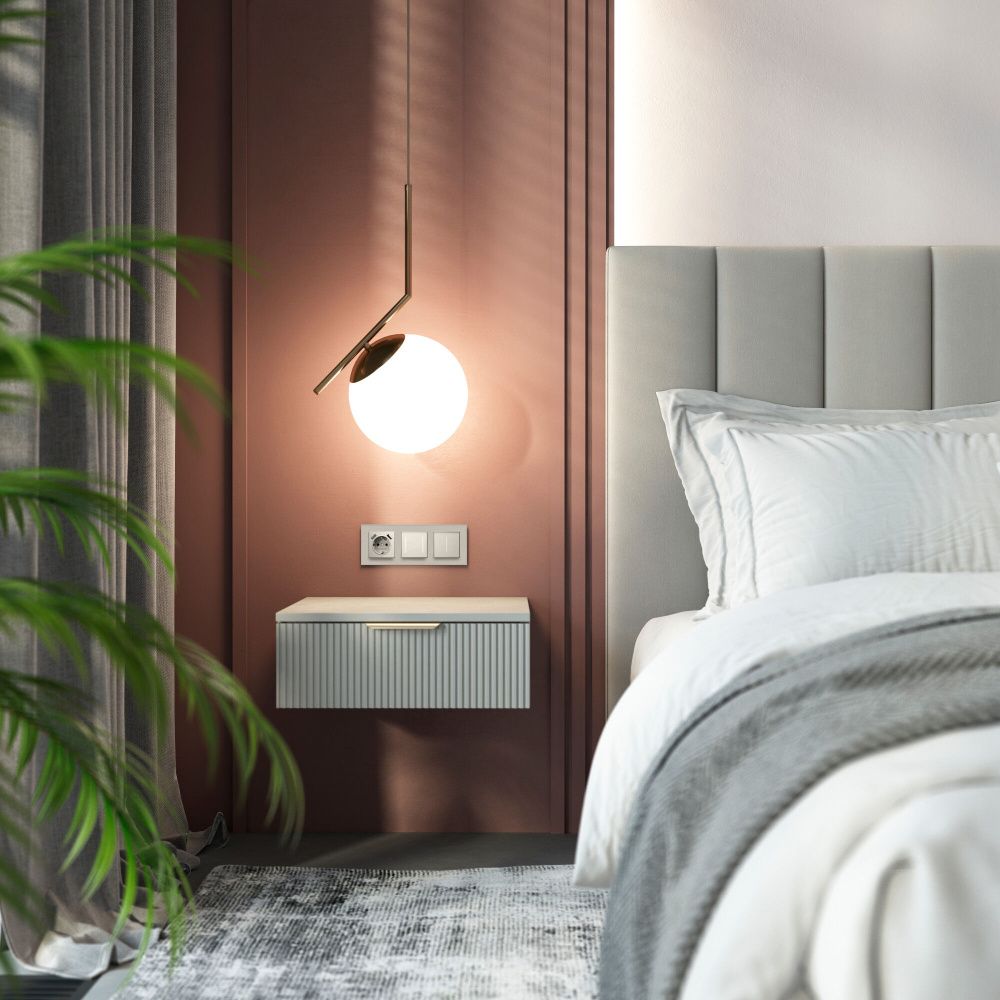 W4522014 Сенсорный выключатель двухклавишный с подсветкой, дымчатый Werkel, 4690389213922