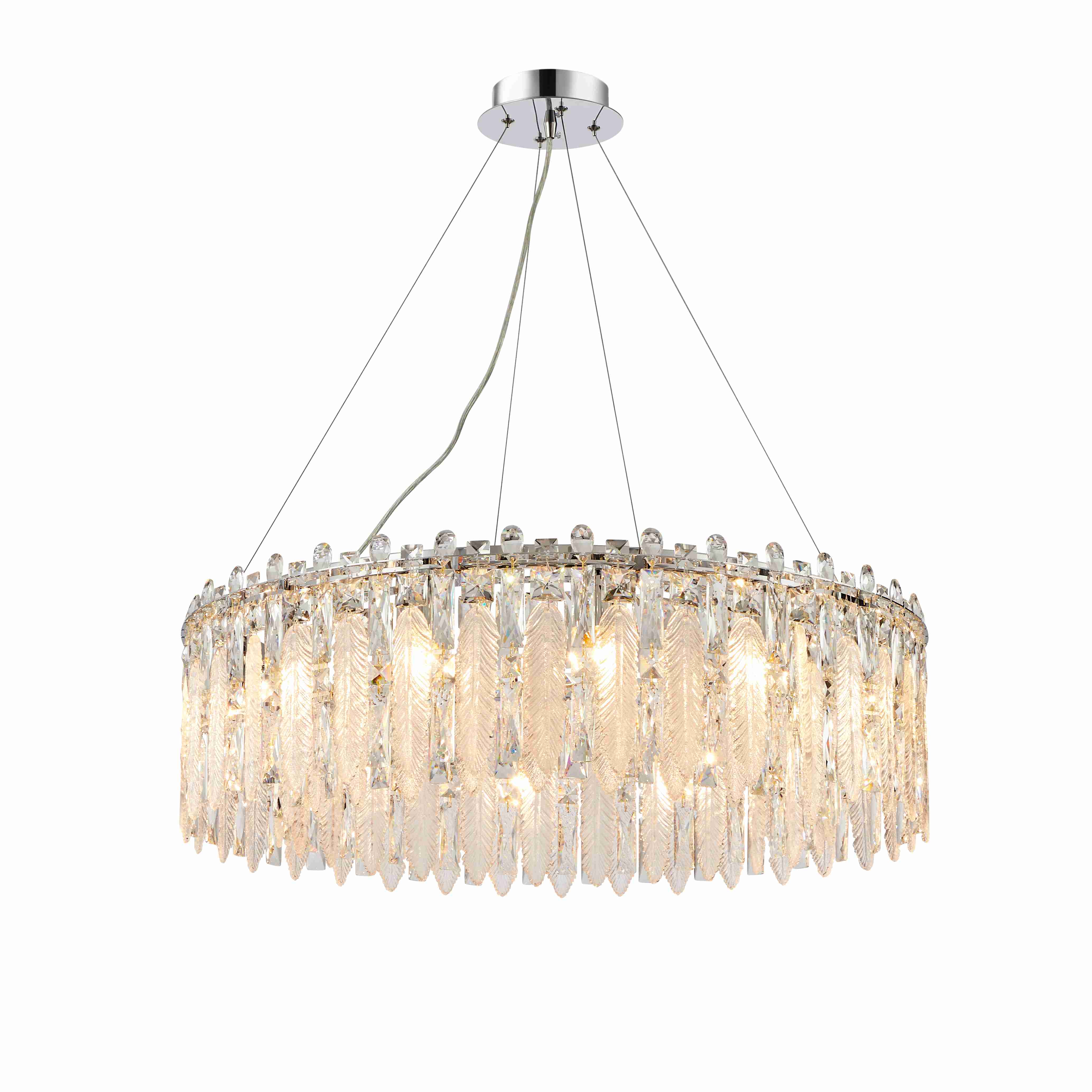 Люстра 1000*250, 12*E14, 40W NewRgy Cristallo NW177-ф1000*H250 CHROME, Хром