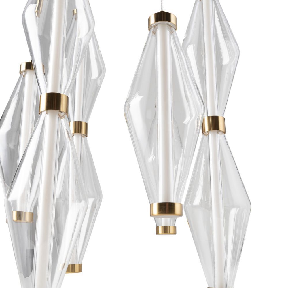 Люстра подвесная *46*240-500 см, *LED*158W, 3000K, Citilux Tanna CL253040, Латунь\Чёрный