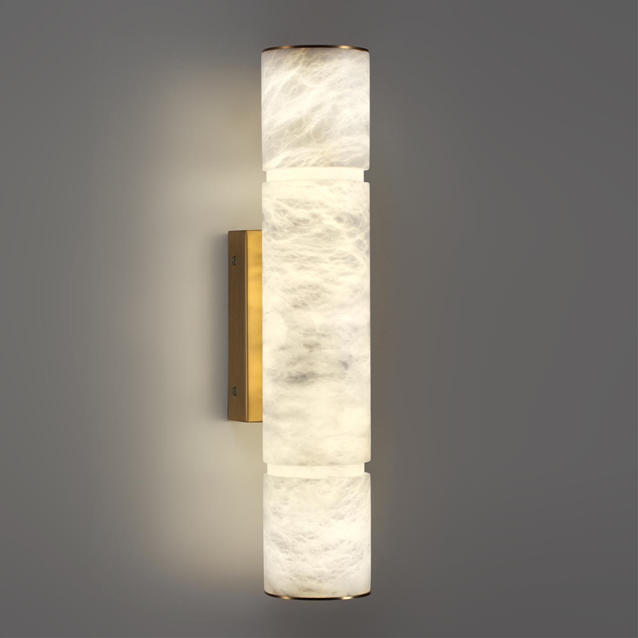 Бра 12*10,8*40,4 см, 1 LED*12W, 3000 К, Odeon Light Marbella, латунь 6674/12WL