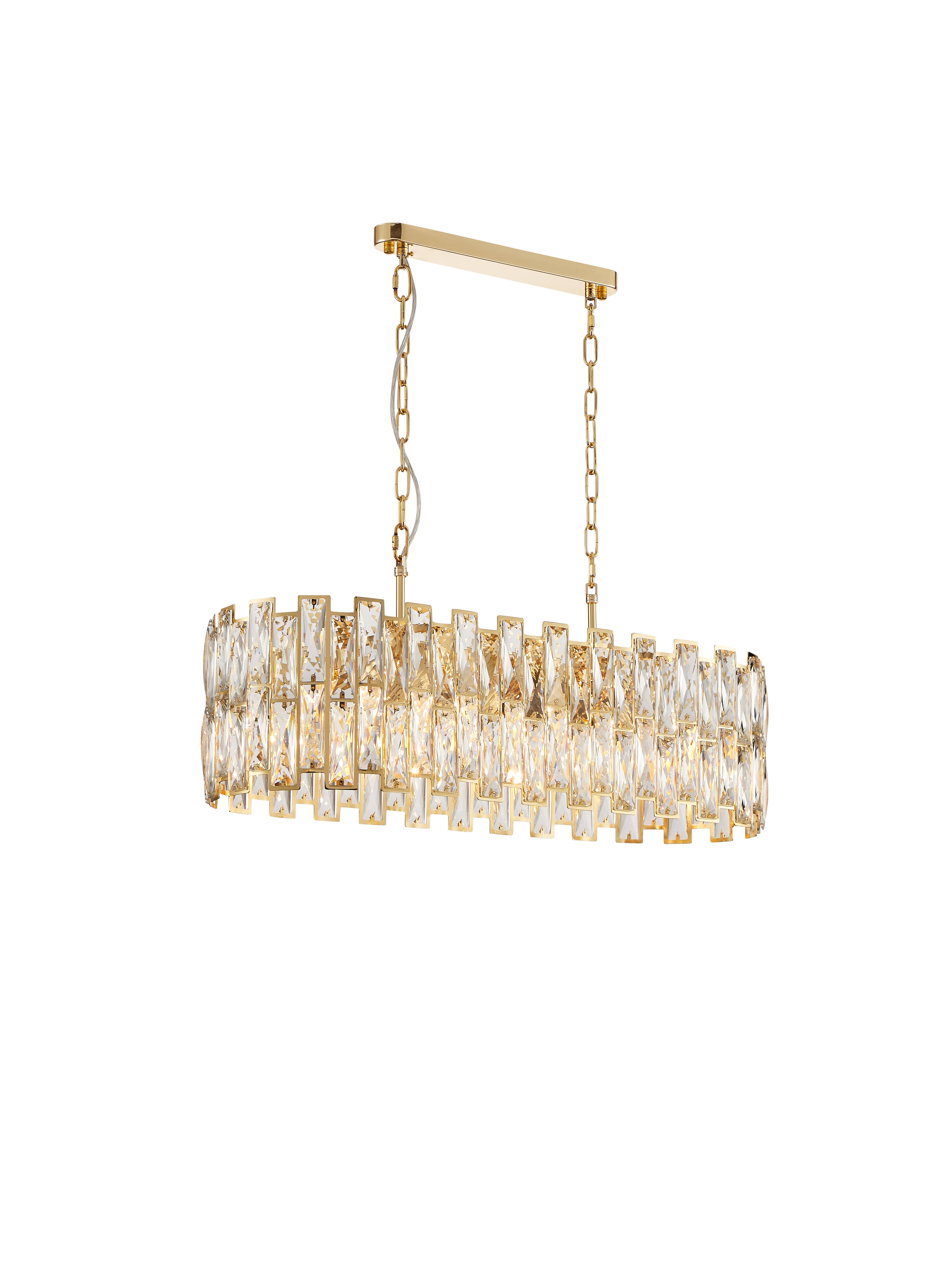 Люстра 800*300*230, 8*E14, 40W NewRgy Cristallo B65-L800*W300*H230 H-GOLD, Золото
