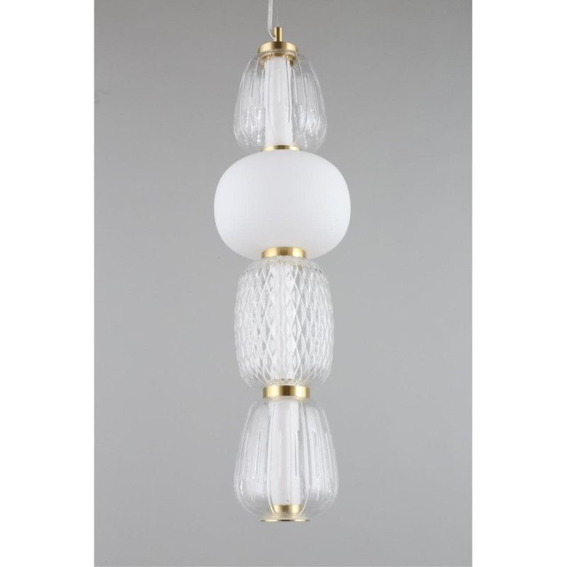 Подвесной светильник 17*100-190 см, 1*LED, 29W, 3000K, Aployt Simonet APL.318.16.29, латунный