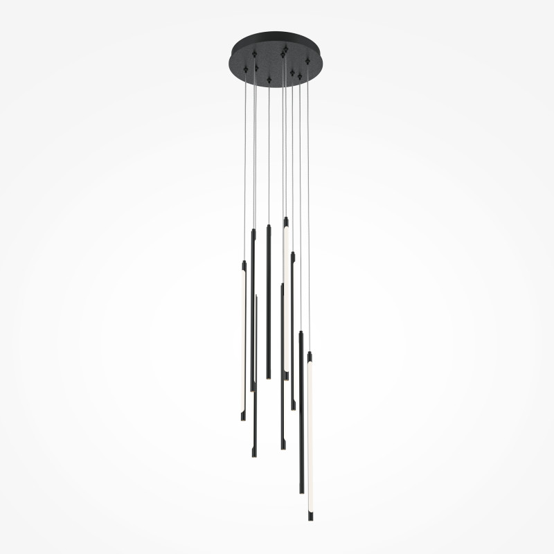 Каскадная люстра 35*35*352,5 см, LED, 46W, 3000К, Maytoni Light stick MOD236PL-L54B3K черный