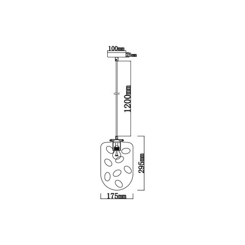 Подвесной светильник  18*152 см, 1*E27 черный, бронза Vele Luce Alieno VL5352P31