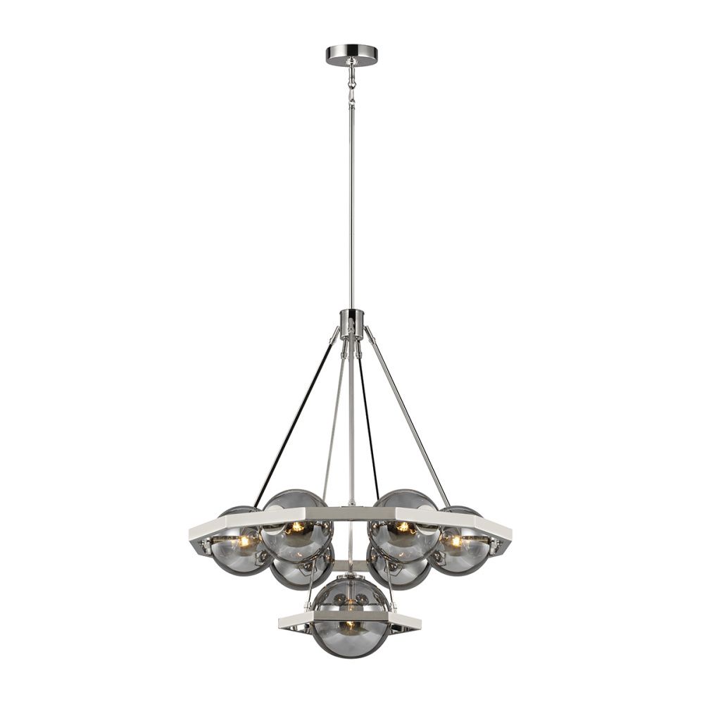 Люстра *81*97-238 см, E14*60W, Natural Concepts Feiss Harper (Fe) FE-COTSLN3-L-BK, серебро