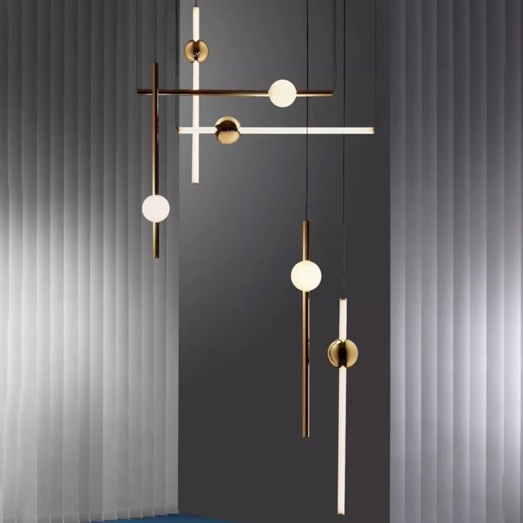 Подвесной светильник lee broom ORION GLOBE LIGHT 91*13*50 см, 1*LED*20W, ImperiumLoft 40.1625, Золотистый