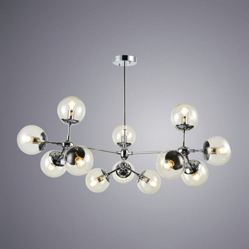 Подвесная люстра Arte Lamp A1664SP-12CC хром, диаметр 90 см