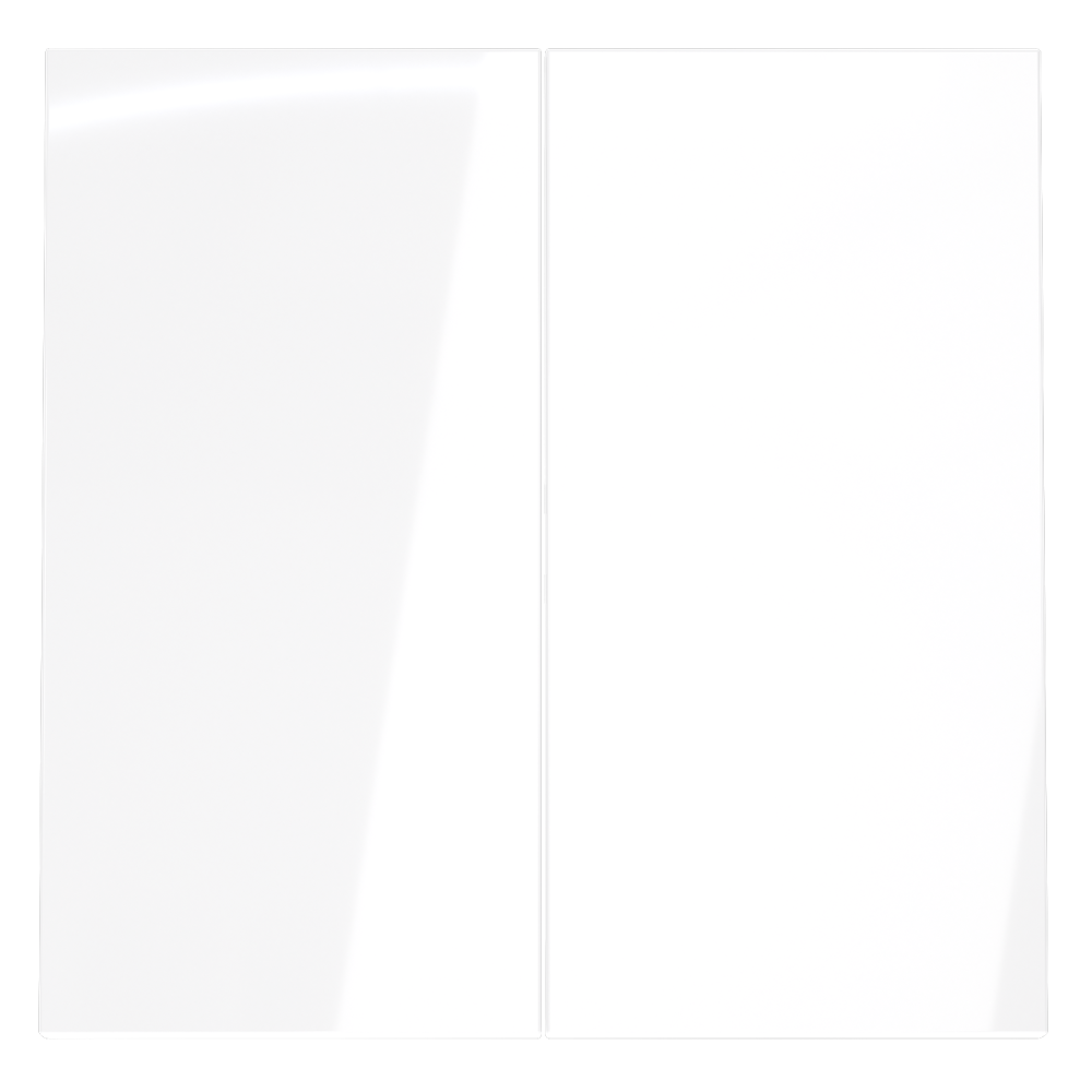 Клавиши для выключателя/переключателя двухклавишного, белый глянцевый Voltum S70 VLS000301, Пластик глянцевая