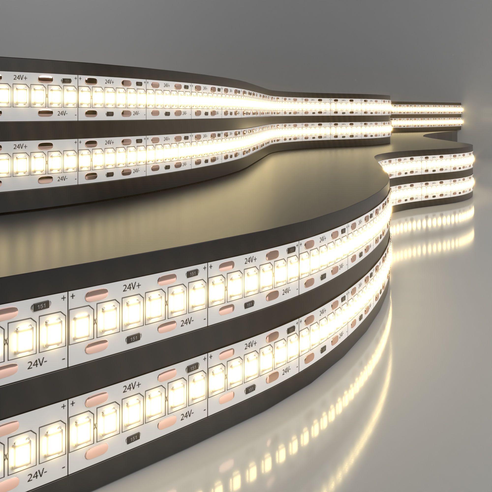 Светодиодная лента Лента светодиодная 24V 24W 240Led 2835 IP20 тёплый белый, 5м Elektrostandard