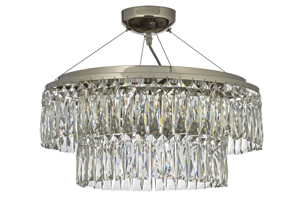 Люстра подвесная *50*22 см, 8*G9*40W, Arti Lampadari Acquaro Acquaro E 1.5.D50.100 NP, никель