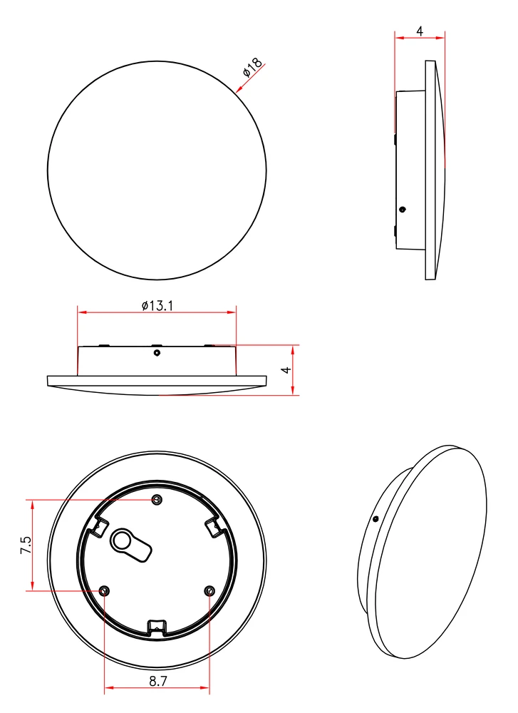 Настенный светильник 18 см Arte Lamp Nimbo A1510AP-1BK черный