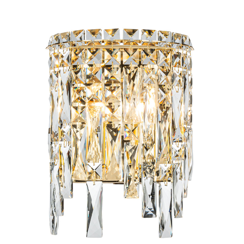 Бра 20*11,5*25 см, 2*E14*40W, Indigo Crystal V000441, золотой, 12041/2W Gold