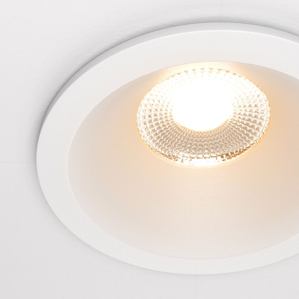 Встраиваемый светильник  DL034-01-12W2.7K-W **-8,5 см, *LED*12W, 2700K, Maytoni technical Zoom DL034-01-12W2.7K-W, Белый