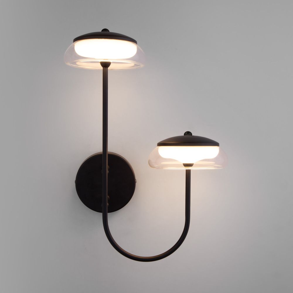 Бра 30*20*41,5 см, LED*12W, 3000K, Eurosvet Fungo 50388/2 LED, черный, a068860