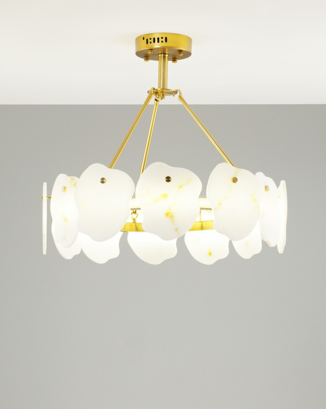 Подвесной светодиодный светильник 60*55 см, LED 60 W, Moderli Square V8090-PL Латунь