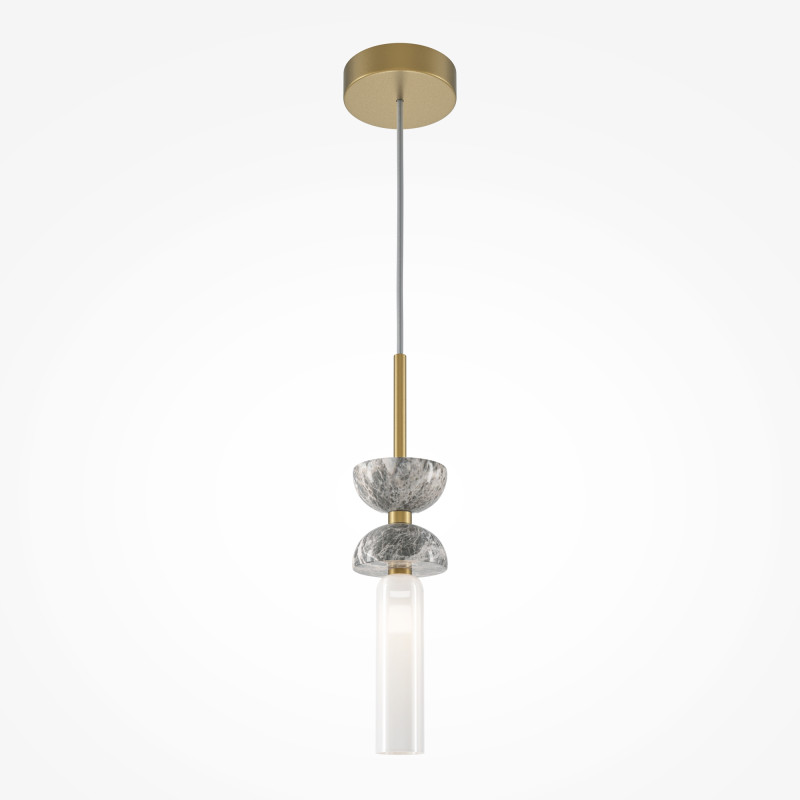 Подвесной светильник 10*10*336,5 см, 1*G9, 28W, Maytoni KYOTO MOD178PL-01GR золотой
